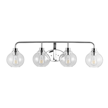 Sandrine Iron/Seeded Glass Cottage Rustic LED Vanity Light
